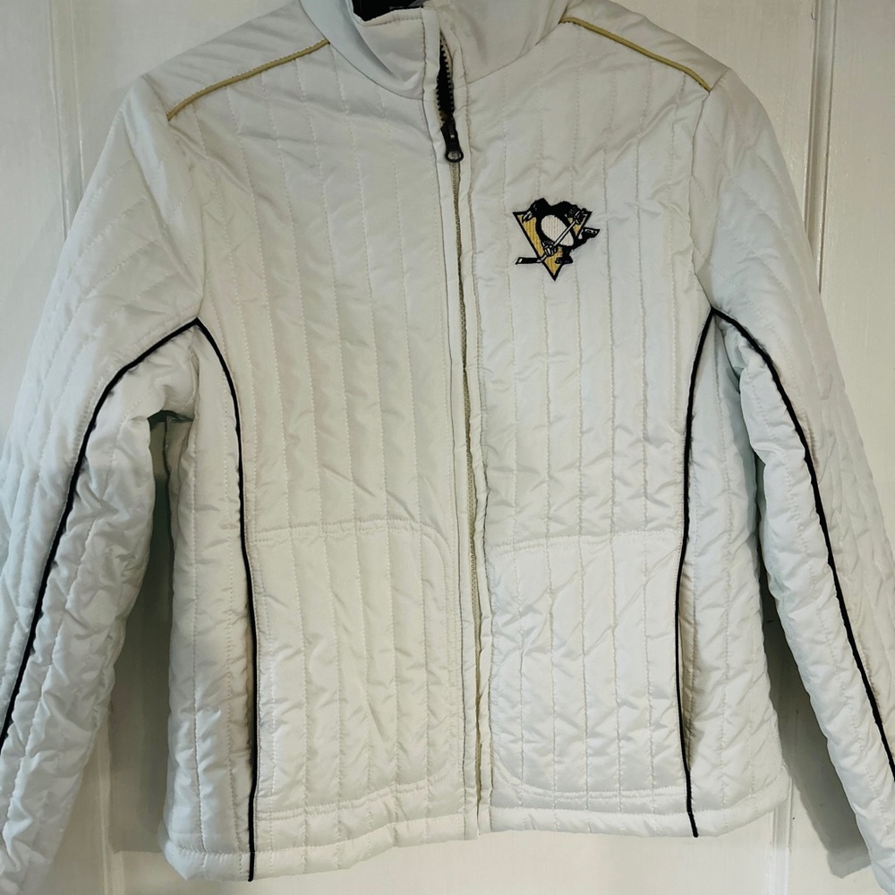 PENS White Quilted Jacket with Logo